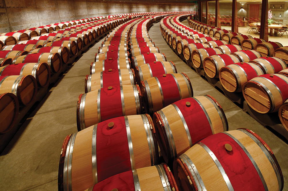 Cellaring in new French oak at Opus One